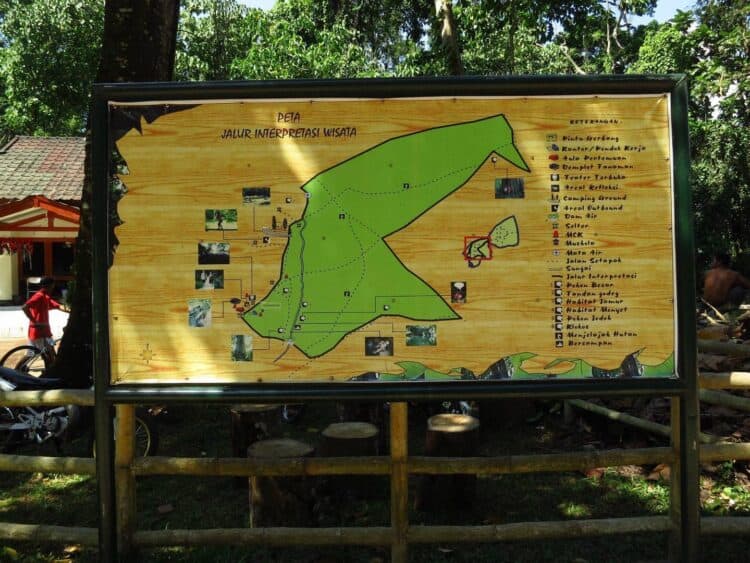 Denah peta Taman Wisata Alam Suranadi
