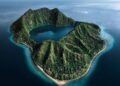 Penampakan Pulau Satonda dari atas udara