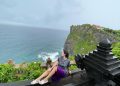 Pemandangan indah dari atas Pura Uluwatu Bali