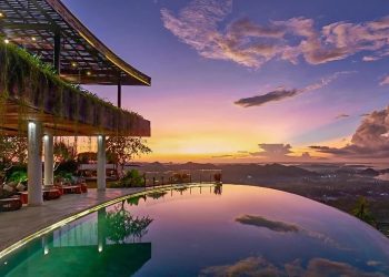 Pemandangan Sunset di Siwa Cliffs Lombok