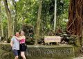 Wisatawan berada di kawasan alam Monkey Forest Ubud Bali